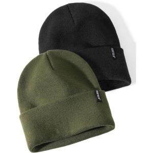 imageFURTALK Beanie Hat for Women Men Winter Hat Womens Cuffed Beanies Knit Skull Cap Warm Ski HatsBlackpine Green