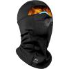 imageFURTALK Cold Weather Balaclava Windproof Fleece Lined Ski Face Mask Motorcycle Neck Warmer Winter Gear for Men WomenBlack