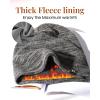imageFURTALK Winter Beanie Hats for Men Women Warm Fleece Lined Double Layer Skull Cap Unisex Soft Slouchy BeanieBlackgrey Mixed
