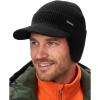 imageFURTALK Winter Beanie with Brim Fleece Lined and Ear Flaps Winter Hats for Men Women Warm Thermal HatBlack