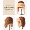 imageFURTALK Trapper Hat Winter Hats for Women Men Warm Russian Skiing Cap Outdoor Windproof WaterproofBrown