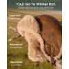 imageFURTALK Trapper Hat Winter Hats for Women Men Warm Russian Skiing Cap Outdoor Windproof WaterproofBrown