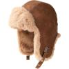 imageFURTALK Trapper Hat Winter Hats for Women Men Warm Russian Skiing Cap Outdoor Windproof WaterproofBrown