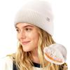 imageFURTALK Winter Hat for Women Men Fleece Lined Beanie Warm Cuffed Slouchy Skull CapBeige