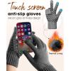image:imageFURTALK Winter Hat Long Scarf Touchscreen Gloves Set Fleece Lined Warm Knit Beanie for Men WomenGrey