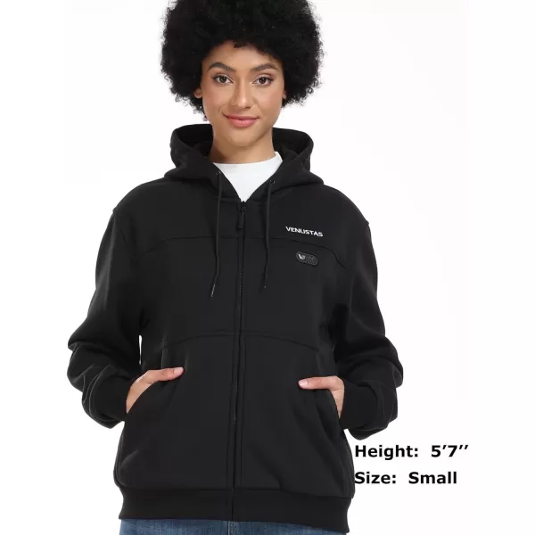 Venustas 12V Dual-Control Heated Hoodie  with Battery Included, Electric Heated Sweatshirt Coat for Men Women, Zip-Up