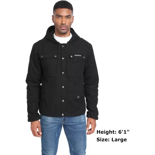 Venustas 12V Men's Heated Canvas Jacket with Battery, Electric Work Utility Jacket, Warmer Heated Coat For Winter Outdoor