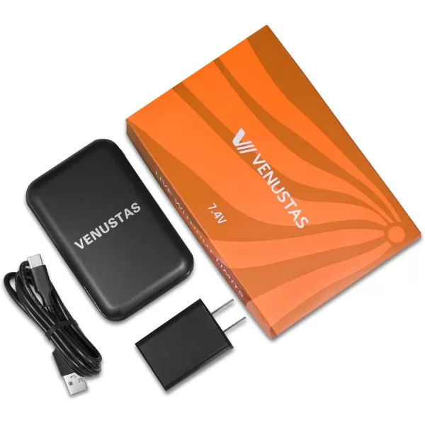 Venustas 7.4V Battery Pack Rechargeable Battery 5000mAh Portable Charger for Heated Jackets, Heated Hoodies and Heated Vests