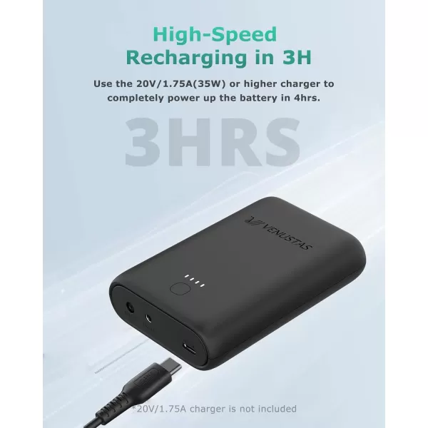 Venustas 7.4V Battery Pack Rechargeable Battery 5000mAh Portable Charger for Heated Jackets, Heated Hoodies and Heated Vests