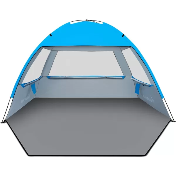 Venustas Beach Tent Sun Shelter for 3/4-5/6-7/8-10 Person, UPF 50+ UV Protection Beach Canopy, Lightweight and Easy Setup Cabana, Portable Beach Shade Tent