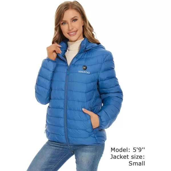 Venustas Heated Jacket with Battery Pack 7.4V , Heated Coat for Women and Men with Detachable Hood