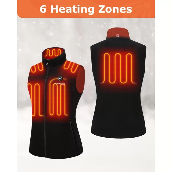 Venustas Heated Vest, Women's Heated Fleece Vest with Battery Pack 7.4V, Lightweight Insulated and Electric