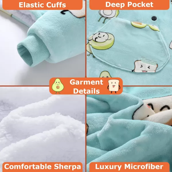 Venustas Heated Wearable Blanket Hoodie with Battery Pack 7.4V, Oversized Sherpa Blanket Hoodie Sweatshirt, Cozy Warm Soft