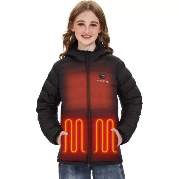 Venustas Kids Heated Jacket with Battery Pack, Boys Girls Lightweight Electric Heated Coat
