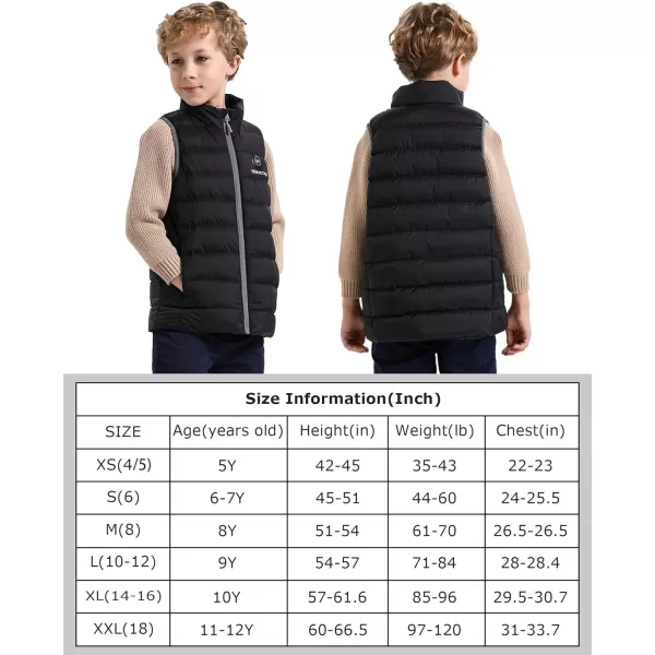 Venustas Kids Heated Vest with Battery Pack, Boys Girls Lightweight Electric Heated Vest