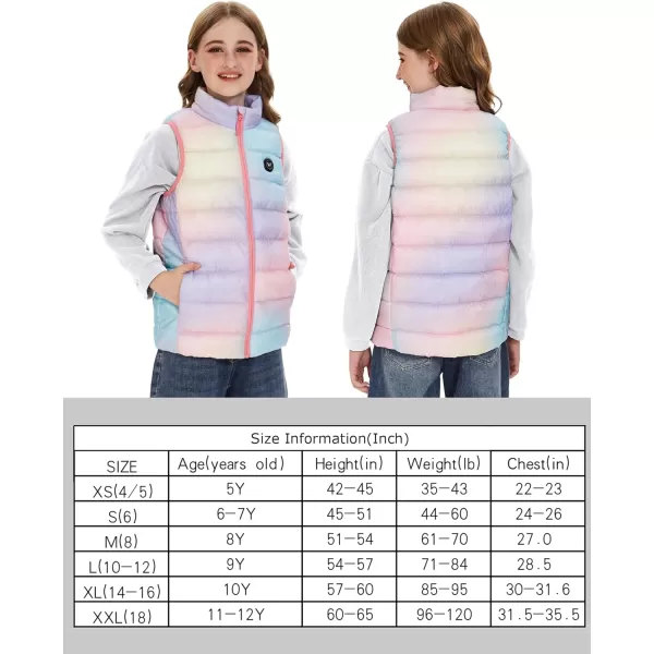 Venustas Kids Heated Vest with Battery Pack, Boys Girls Lightweight Electric Heated Vest