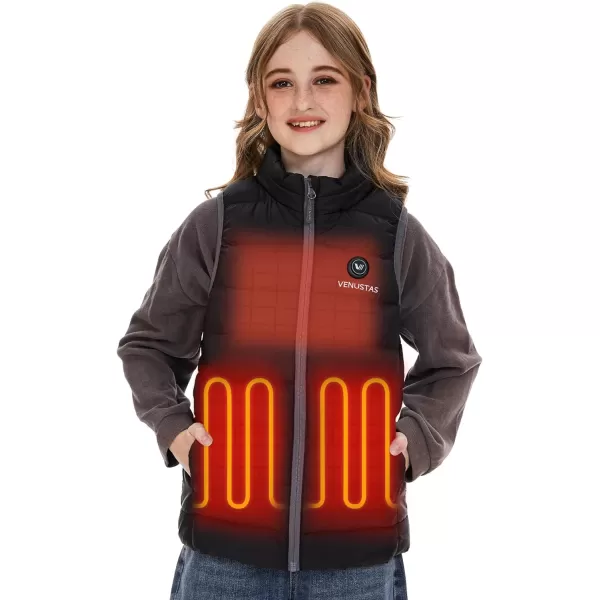 Venustas Kids Heated Vest with Battery Pack, Boys Girls Lightweight Electric Heated Vest