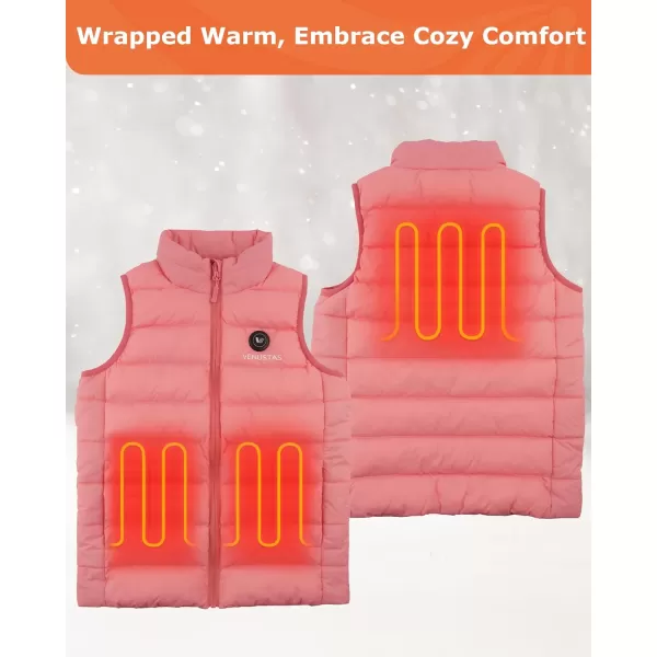 Venustas Kids Heated Vest with Battery Pack, Boys Girls Lightweight Electric Heated Vest