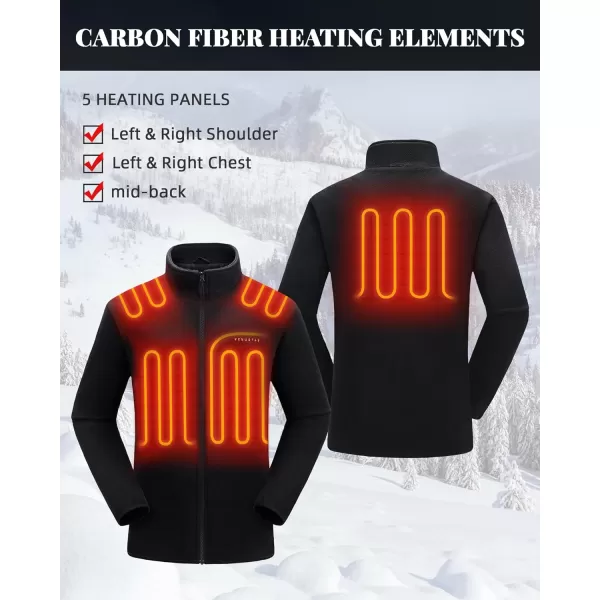Venustas Men's 3-in-1 Heated Jacket with Battery Pack 7.4V, Ski Jacket Winter Jacket with Removable Hood Water-resistant