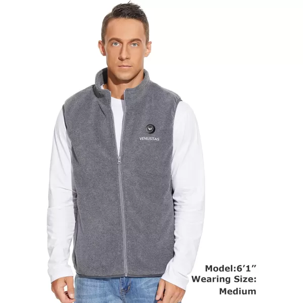 Venustas Men's Fleece Heated Vest with Battery Pack 7.4V, Lightweight insulated Electric Vest