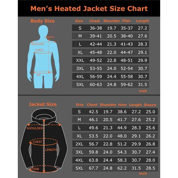 Venustas Mens Heated Jacket, Fleece with Battery Pack 7.4V, Premium Zippers
