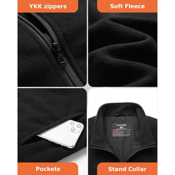 Venustas Mens Heated Jacket, Fleece with Battery Pack 7.4V, Premium Zippers