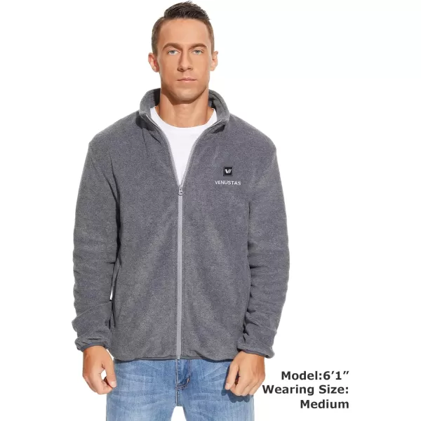 Venustas Mens Heated Jacket, Fleece with Battery Pack 7.4V, Premium Zippers