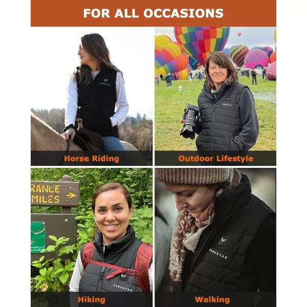 Venustas [Upgraded Battery Women's Heated Vest with Battery Pack, Up to 12HRS of Run-time, Warmer Quilted Vest for Outdoor
