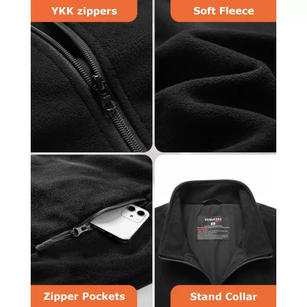 Venustas Women's Fleece Heated Jacket with Battery Pack 7.4V, 5 heating zones, Fleece Heated Coat with Premium Zippers