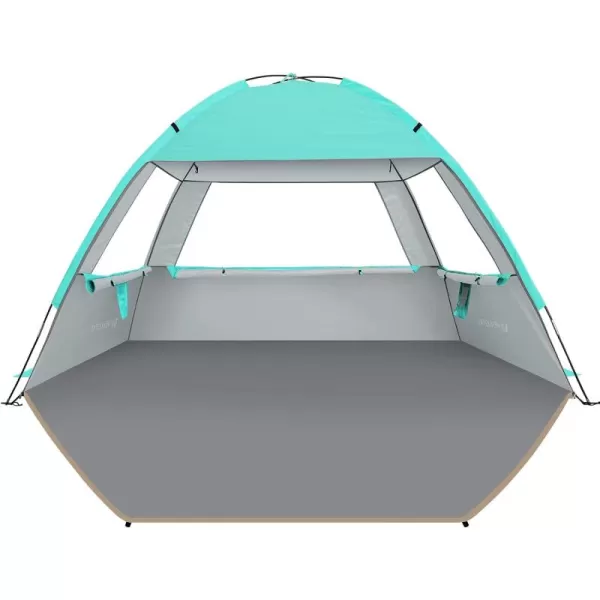 Venustas Beach Tent Sun Shelter for 3/4-5/6-7/8-10 Person, UPF 50+ UV Protection Beach Canopy, Lightweight and Easy Setup Cabana, Portable Beach Shade Tent