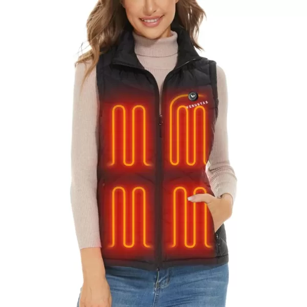 Venustas Heated Down Vest for Women with 7.4V Battery Pack,5 Heating Zones,Duck Down,Heated Vest for Hiking Hunting Camping