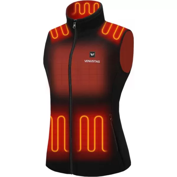 Venustas Heated Vest, Women's Heated Fleece Vest with Battery Pack 7.4V, Lightweight Insulated and Electric