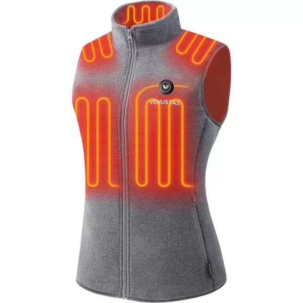 Venustas Heated Vest, Women's Heated Fleece Vest with Battery Pack 7.4V, Lightweight Insulated and Electric