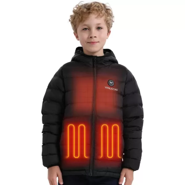 Venustas Kids Heated Jacket with Battery Pack, Boys Girls Lightweight Electric Heated Coat