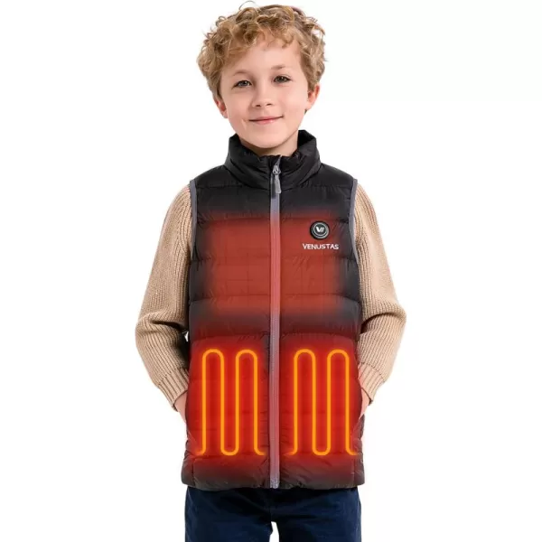 Venustas Kids Heated Vest with Battery Pack, Boys Girls Lightweight Electric Heated Vest