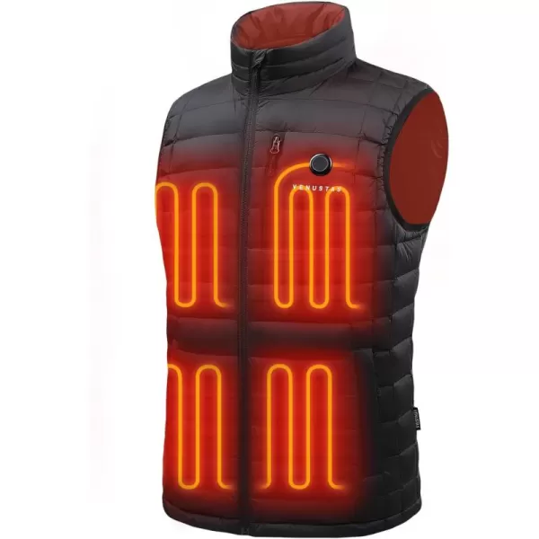 Venustas Men's Heated Puffer Vest with Battery Pack 7.4V Included, 90% Duck Down Lightweight Electric Vest for Hiking Hunting