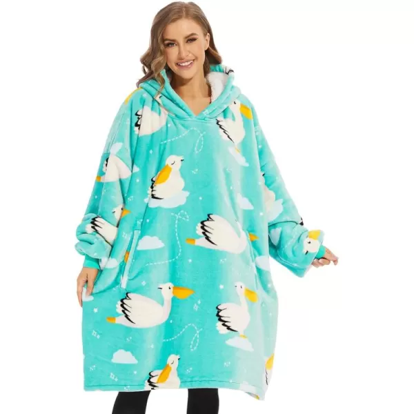 Venustas Wearable Blanket Hoodie, Oversized Sherpa Hooded Blanket Sweatshirt, Super Warm and Cozy Hoodie Blanket for Women Men Adults