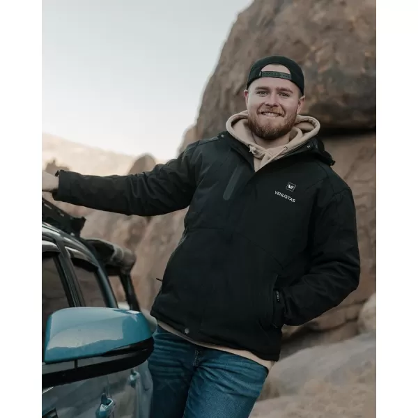 Venustas [Upgraded Battery Men's Heated Jacket, Up to 20 Hours of Warmth, Windbreaker Softshell Coat for Outdoor Hunting