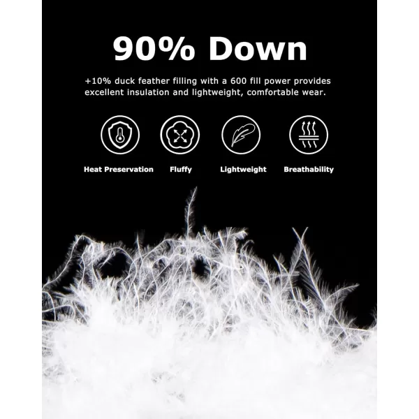 Venustas Women's 3-in-1 Heated Down Jacket, Electric Puffer Jacket with Battery, 90% Down Fill, Winter Snow Ski Heated Coat
