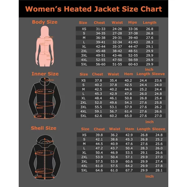 Venustas Women's 3-in-1 Heated Down Jacket, Electric Puffer Jacket with Battery, 90% Down Fill, Winter Snow Ski Heated Coat