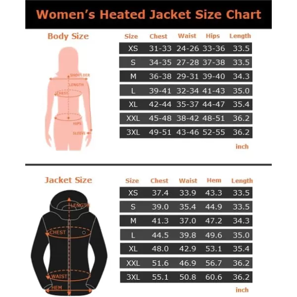 Venustas Women's Heated Long Jacket with 90% Duck Down, 7.4V Battery Pack, Electric Heated Puffer Coat For Skiing Camping