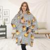 imageVenustas Heated Wearable Blanket Hoodie with Battery Pack 74V Oversized Sherpa Blanket Hoodie Sweatshirt Cozy Warm SoftBulldog