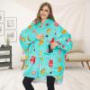 imageVenustas Heated Wearable Blanket Hoodie with Battery Pack 74V Oversized Sherpa Blanket Hoodie Sweatshirt Cozy Warm SoftCoke Burger