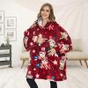 imageVenustas Heated Wearable Blanket Hoodie with Battery Pack 74V Oversized Sherpa Blanket Hoodie Sweatshirt Cozy Warm SoftNational Sloth