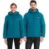 imageVenustas Unisex DualControl Heated Jacket Waterresistant Heated Coat for Women and Men with Battery IncludedOliva Green