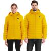 imageVenustas Unisex DualControl Heated Jacket Waterresistant Heated Coat for Women and Men with Battery IncludedYellow
