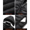 imageVenustas Unisex Heated Jacket with Battery Heated Coat for Women and Men with Detachable HoodBlack