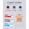 imageVenustas Unisex Heated Jacket with Battery Heated Coat for Women and Men with Detachable HoodGrey