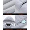 imageVenustas Unisex Heated Jacket with Battery Heated Coat for Women and Men with Detachable HoodGrey