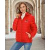 imageVenustas Unisex Heated Jacket with Battery Heated Coat for Women and Men with Detachable HoodRed